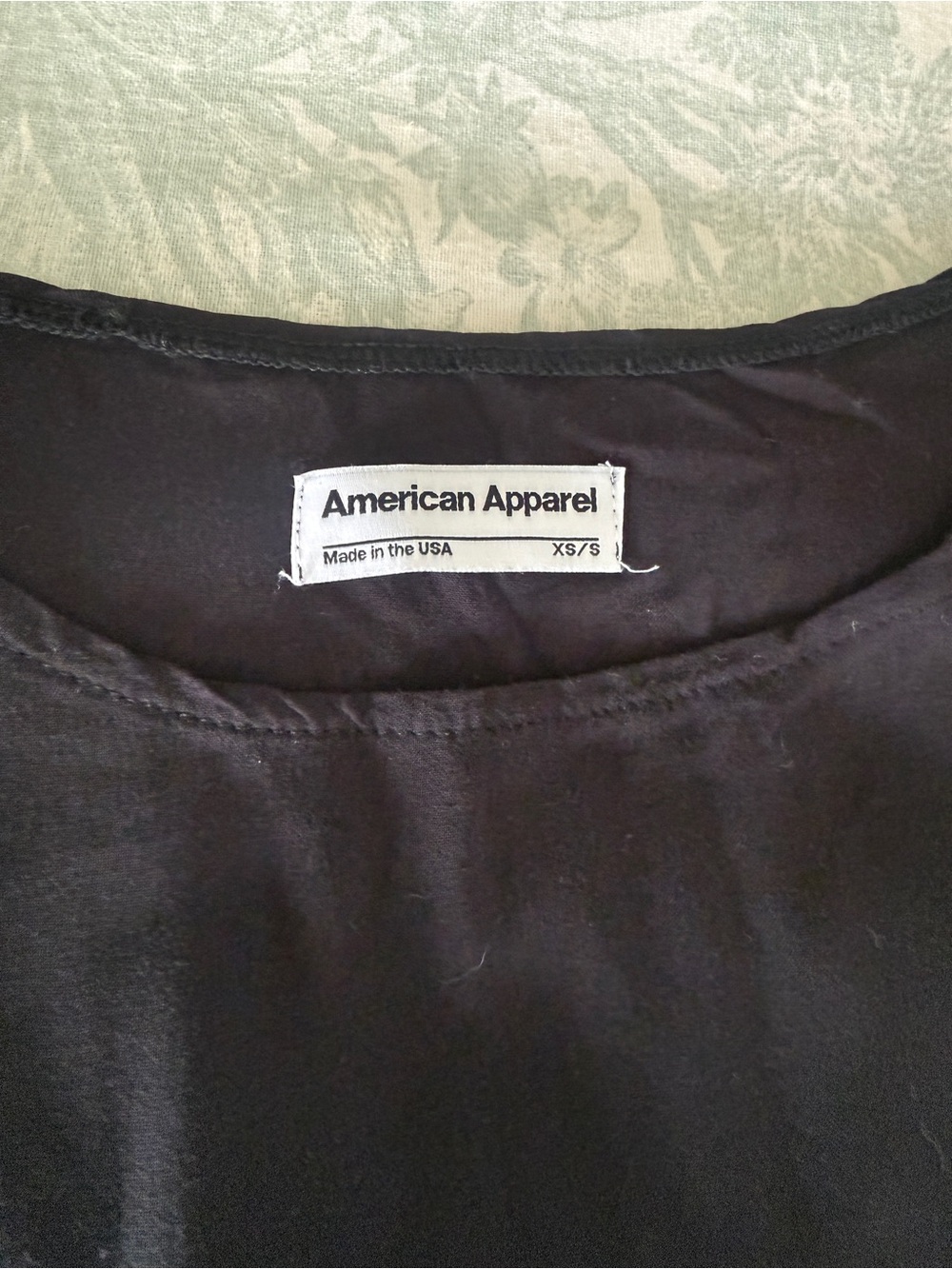 American Apparel Long Sleeved Black Shift Dress, Size XS/S